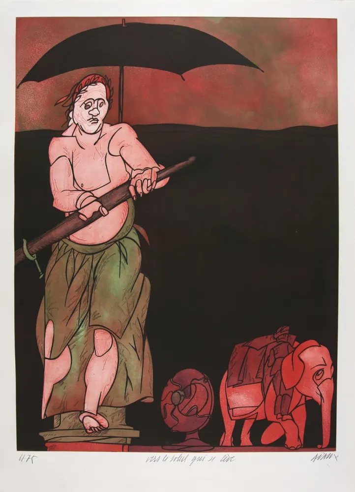 Офорт И Аквитанта Adami - Vers le soleil qui se lève 