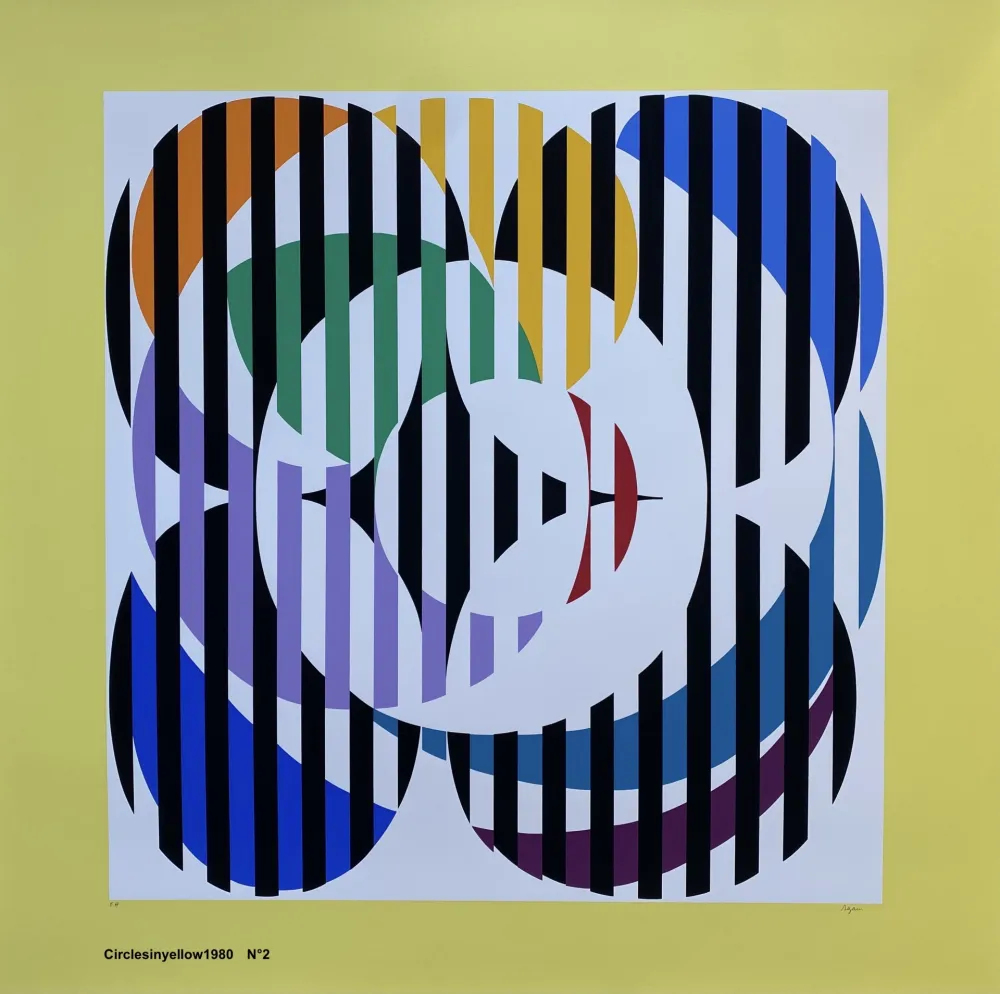 Сериграфия Agam - YELLOW CIRCLE 2