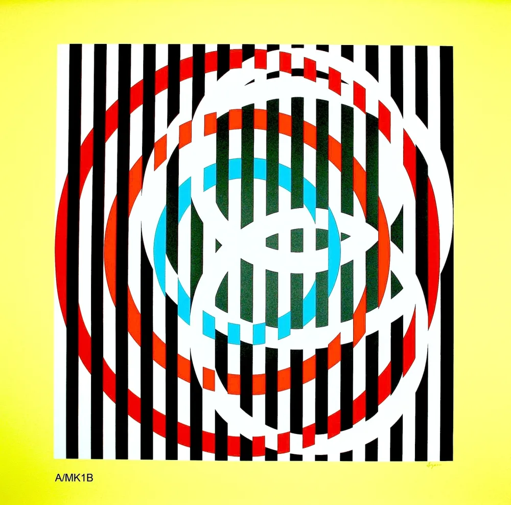 Сериграфия Agam - YELLOW CIRCLE 3