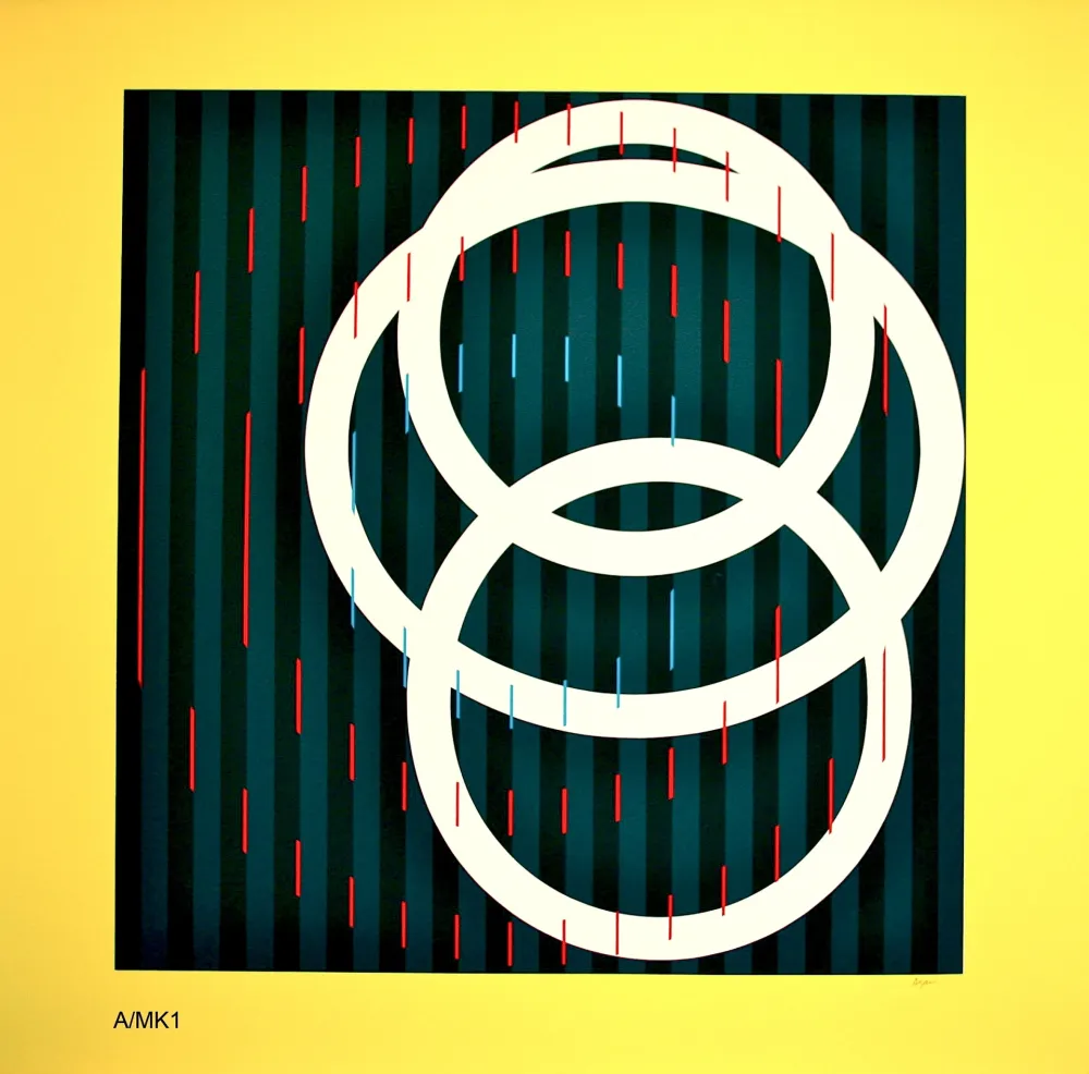 Сериграфия Agam - YELLOW CIRCLE 4