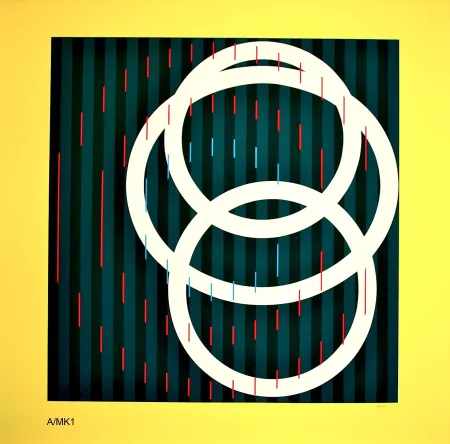 Сериграфия Agam - YELLOW CIRCLE 4