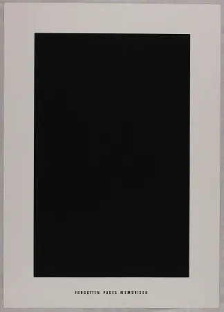 Сериграфия Agnetti - Forgotten pages memorised from 'Spazio perduto e spazio costruito' portfolio, Plate G