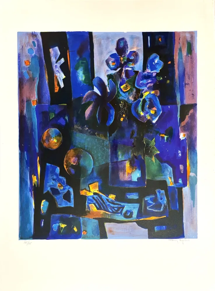 Литография Agostini  - Nature Morte aux Iris