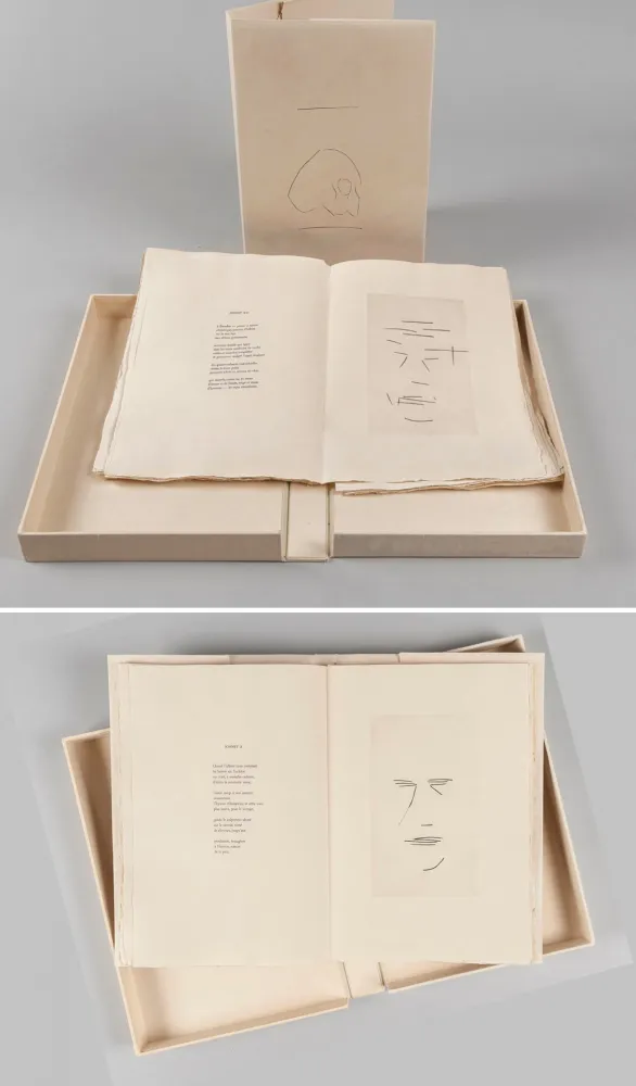 Иллюстрированная Книга Aguayo  - Pierre Lecuire : SONNETS FUNÈBRES. 12 gravures de Femin Aguayo (1975)