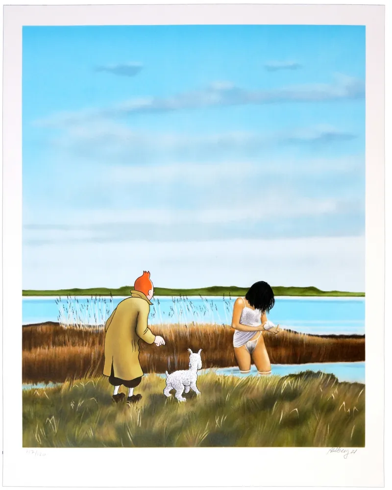 Литография Ahlberg - (River)