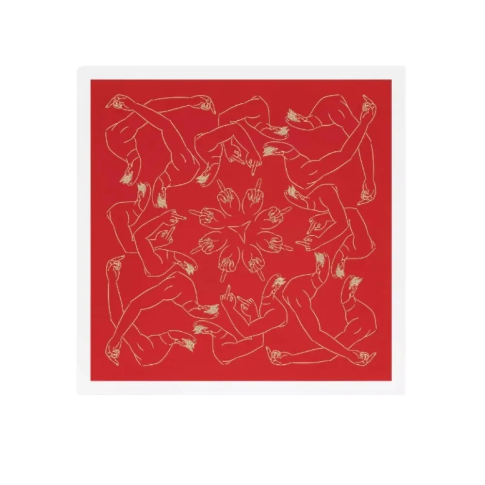 Литография Ai - Middle Finger in Red 