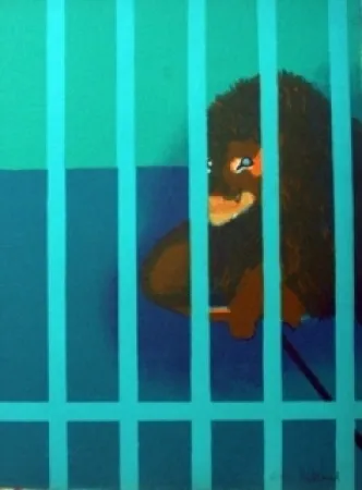 Литография Aillaud - Le lion