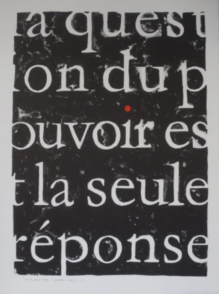 Литография Alberola - Pour le point rouge