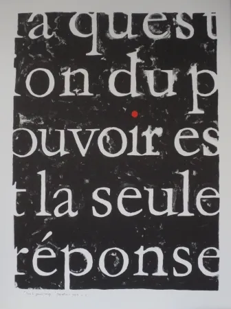 Литография Alberola - Pour le point rouge