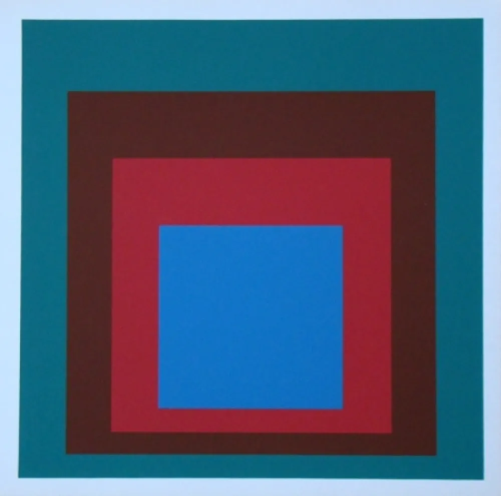 Сериграфия Albers - Homage to the Square - Protected Blue, 1957