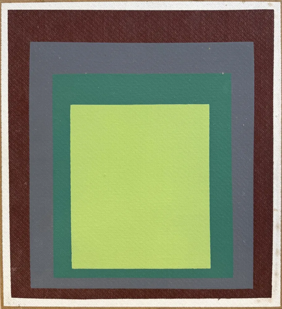Сериграфия Albers - I-S k, sérigraphie en couleurs sur Masonite, 1969