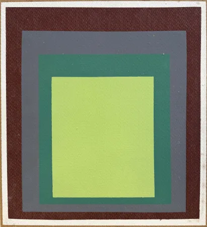 Сериграфия Albers - I-S k, sérigraphie en couleurs sur Masonite, 1969