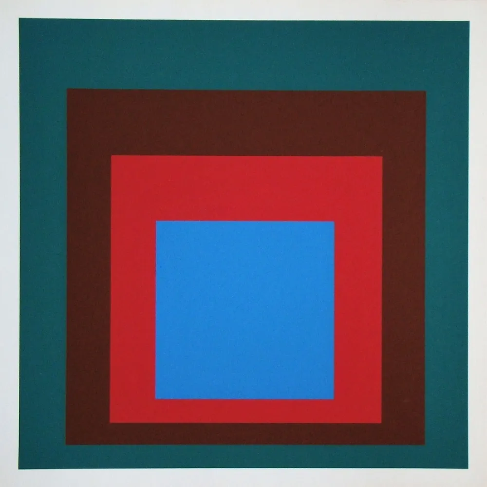 Сериграфия Albers - Protected blue, 1957