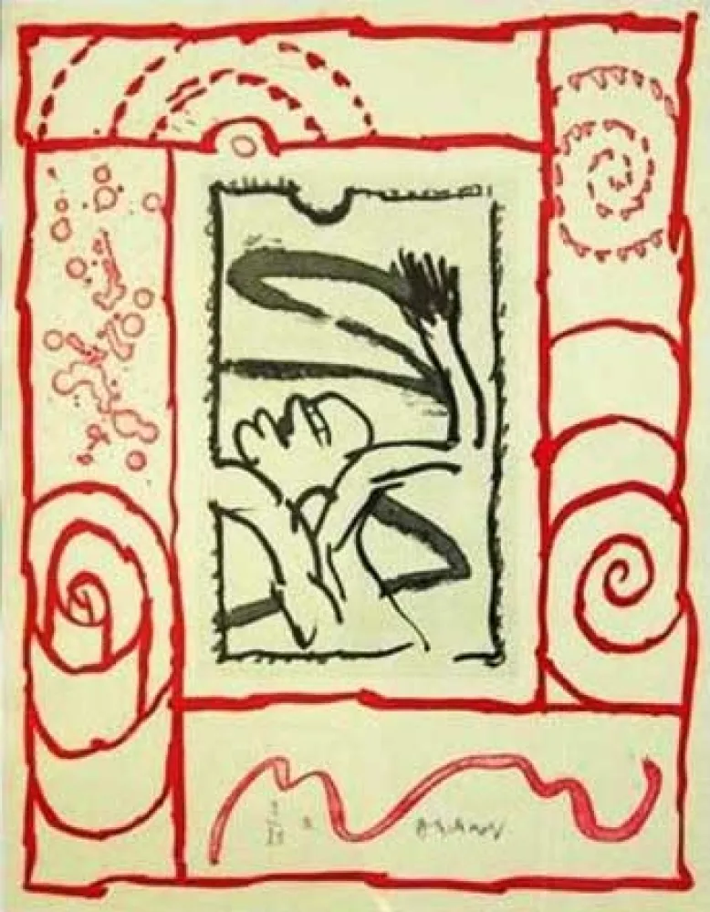 Гравюра Alechinsky - A bras le corps