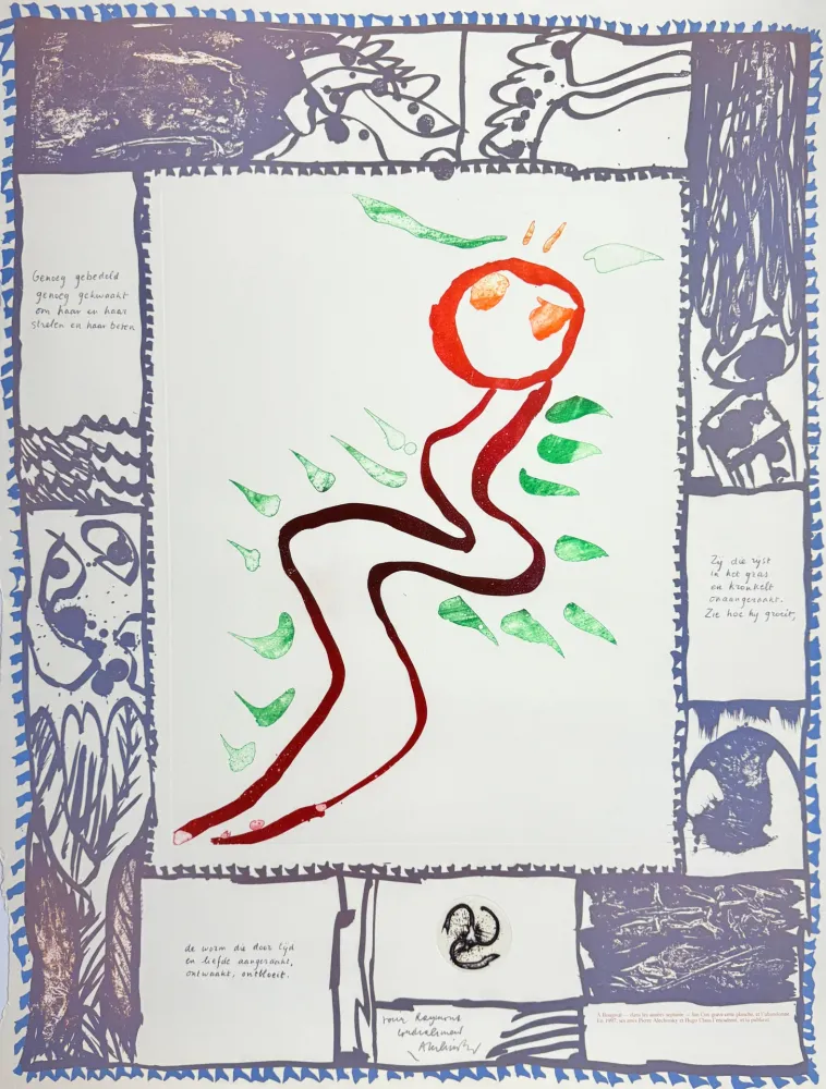 Офорт Alechinsky - À deux mains