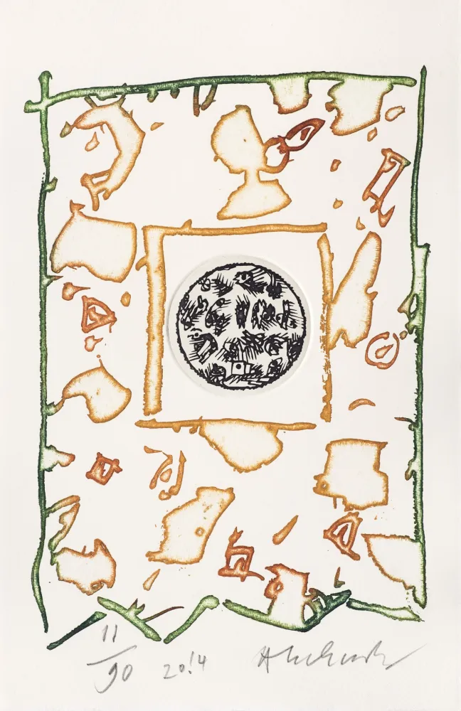 Литография Alechinsky - A l'heure qu'il est