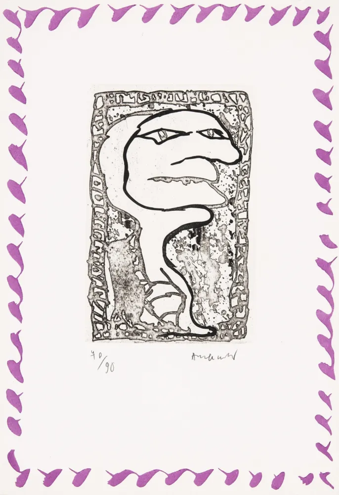 Офорт Alechinsky - Abécédaire 'Monument tobacco' 02