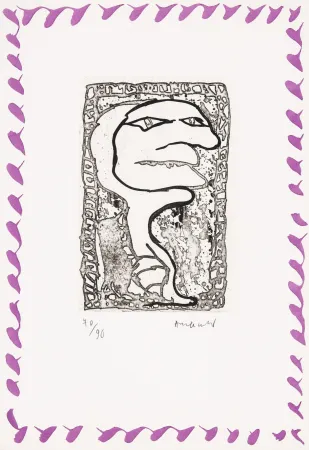 Офорт Alechinsky - Abécédaire 'Monument tobacco' 02