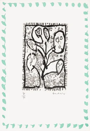 Офорт Alechinsky - Abécédaire 'Monument tobacco' 04