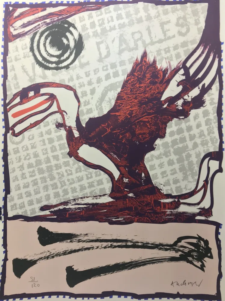 Литография Alechinsky - Alechinsky sur Rhône, Musée Réattu. Signée. 