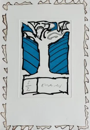 Гравюра Alechinsky - Arbre bleu