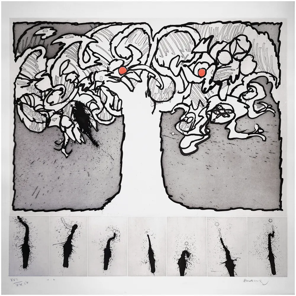 Офорт И Аквитанта Alechinsky - Arbre de vie