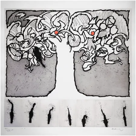 Офорт И Аквитанта Alechinsky - Arbre de vie