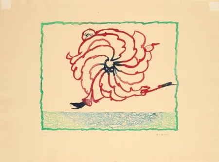 Гравюра Alechinsky - Astrologue en fuite