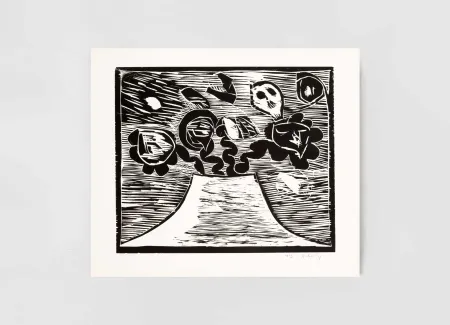 Гравюра На Дереве Alechinsky - Au fil du bois III