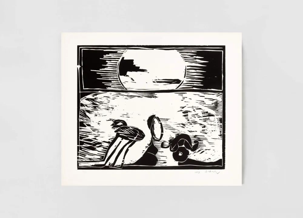 Гравюра На Дереве Alechinsky - Au fil du bois VI