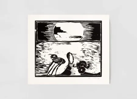 Гравюра На Дереве Alechinsky - Au fil du bois VI