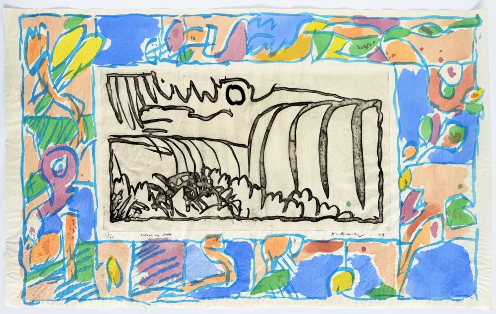 Офорт И Аквитанта Alechinsky - Autour de chute