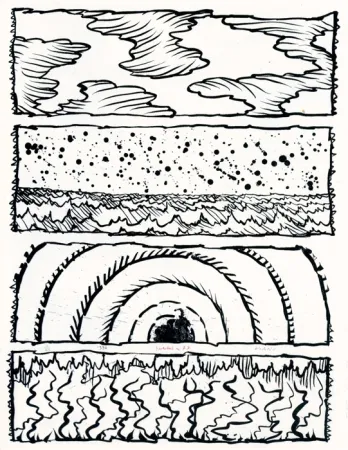 Литография Alechinsky - Bachelard en bandes dessinées