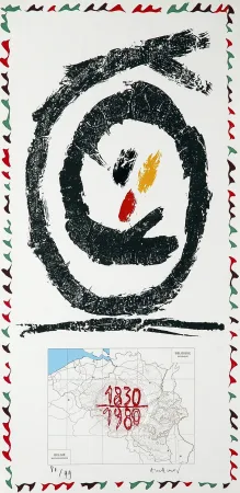 Литография Alechinsky - Belgique physique