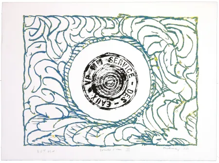 Литография Alechinsky - Bouche d'eau III