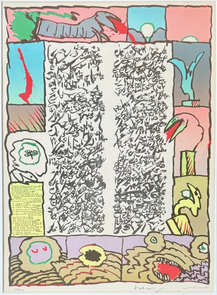 Литография Alechinsky - Brassée sismographique