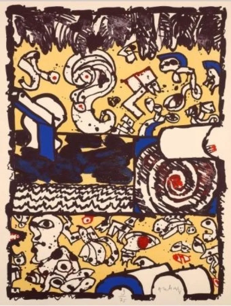 Литография Alechinsky - Bridge