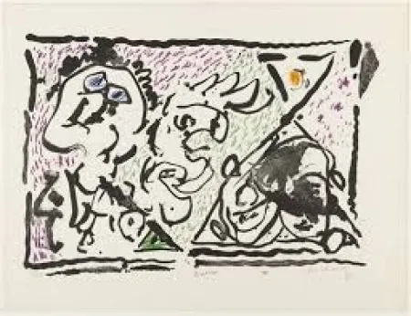 Литография Alechinsky - Buvard, 1964