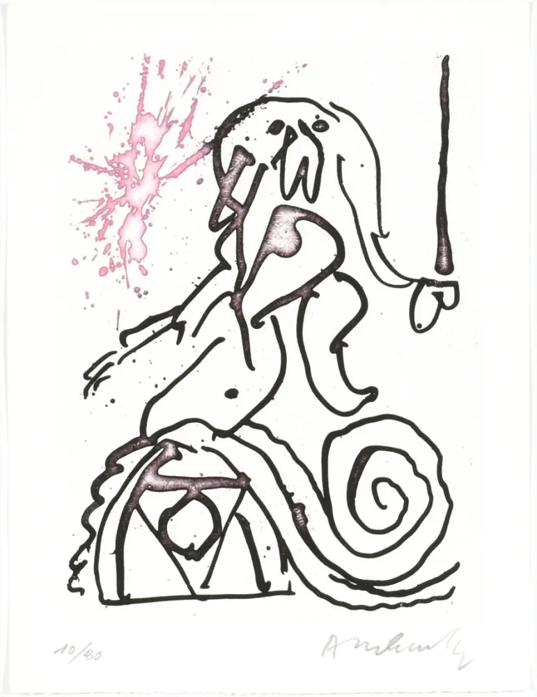 Офорт Alechinsky - Carré blanc IV