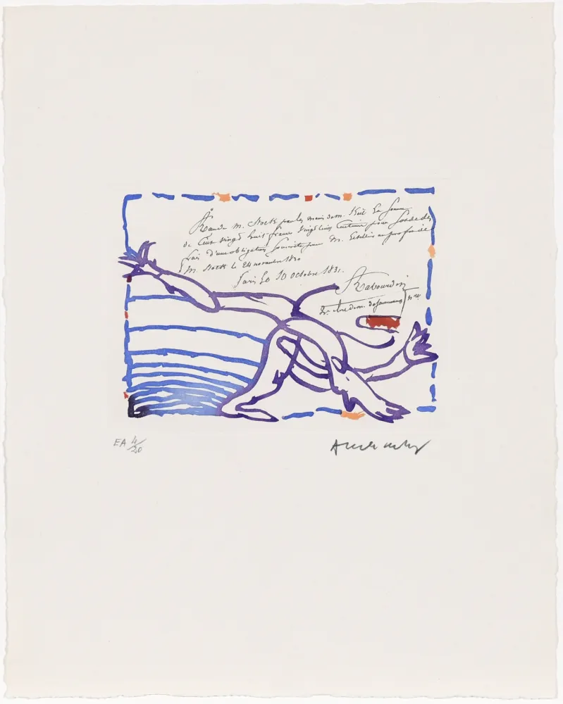 Офорт Alechinsky - Carta Canta 08