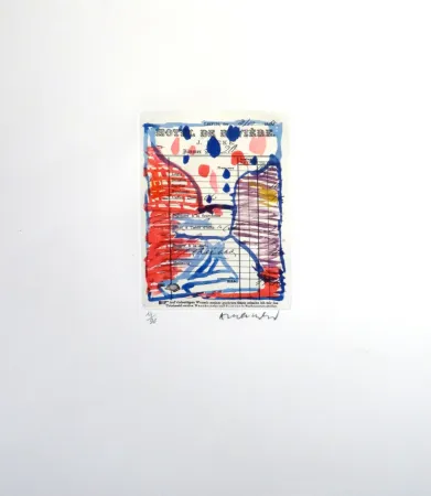 Офорт Alechinsky - Carta Carta (Planche II)