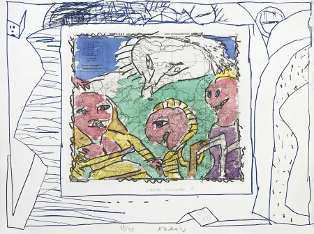 Гравюра Alechinsky - Carte mise à jour I