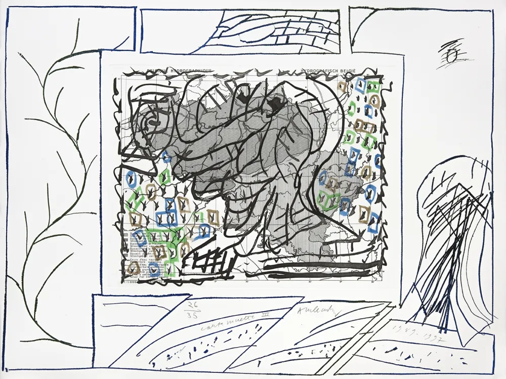 Гравюра Alechinsky - Carte mise à jour III