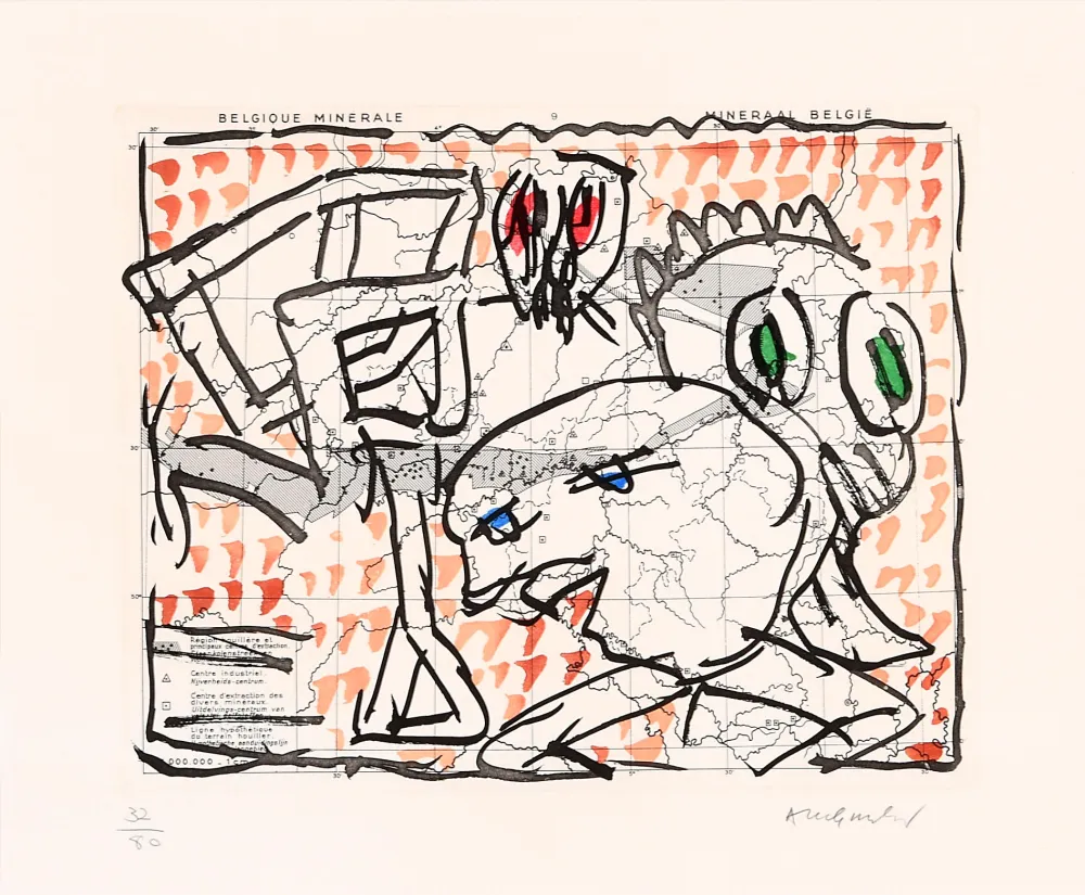 Офорт Alechinsky - Cartes muettes 01