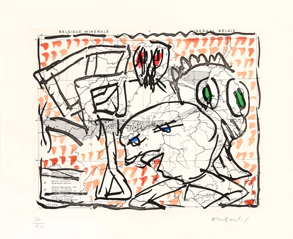 Офорт Alechinsky - Cartes muettes 01