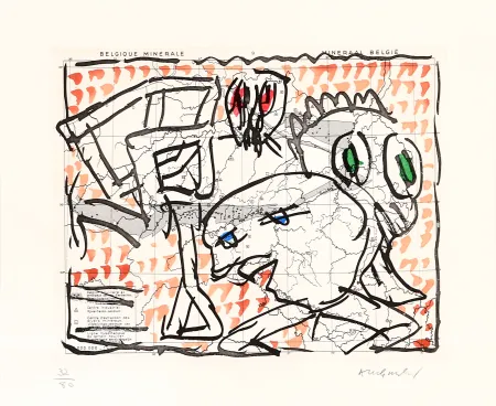 Офорт Alechinsky - Cartes muettes 01