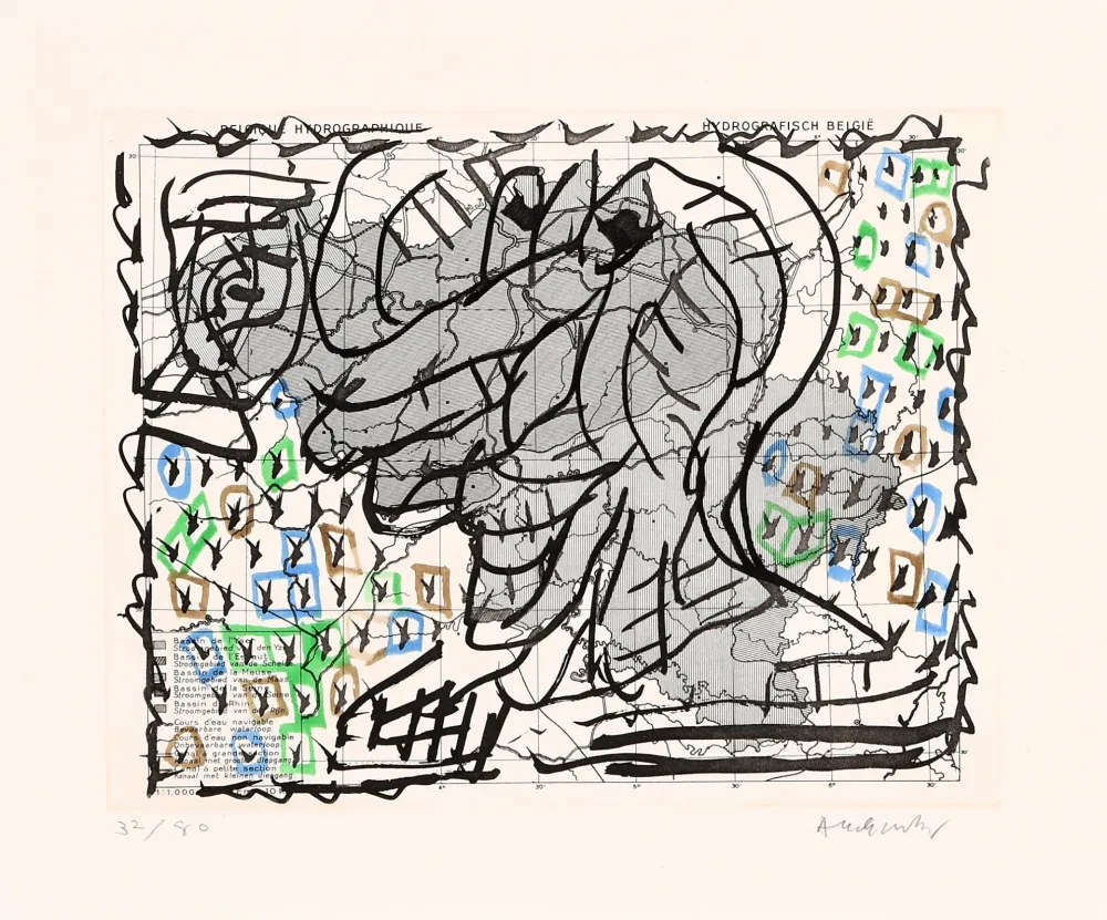 Офорт Alechinsky - Cartes muettes 03