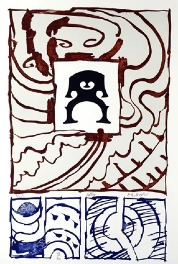 Литография Alechinsky - Cello