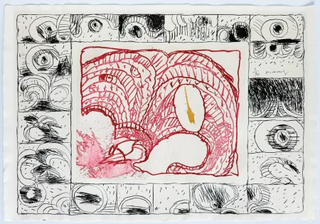 Офорт Alechinsky - Chapeau fort