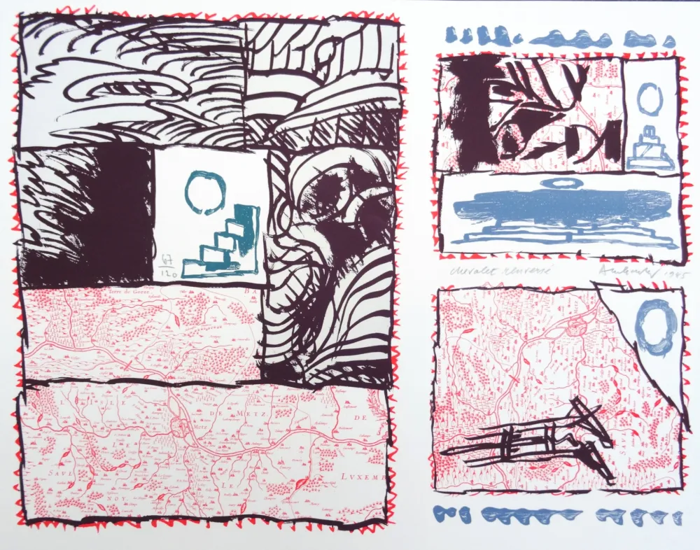 Литография Alechinsky - Chevalet renversé 